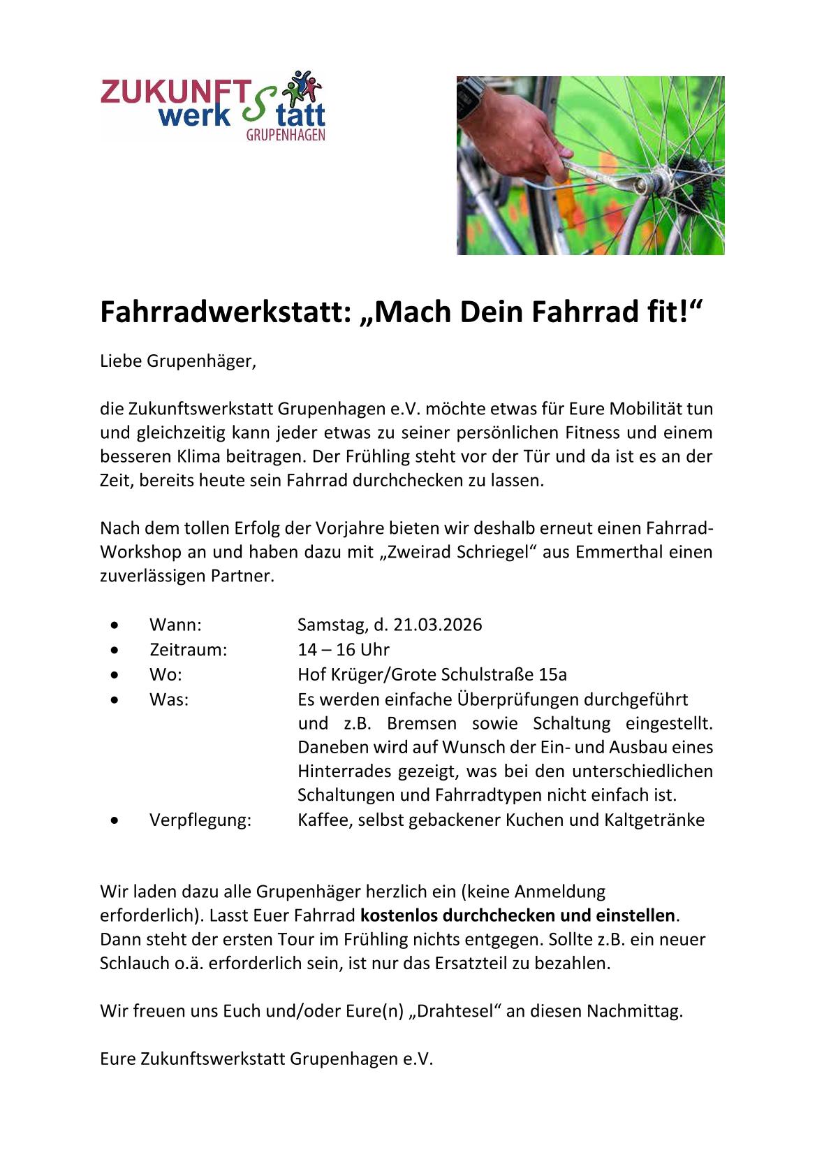 Fahrradwerkstatt 2026